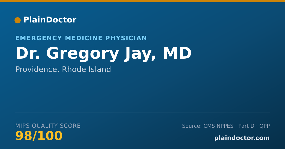 Shareable card for Gregory Jay, MD - Emergency Medicine Physician, Providence, RI