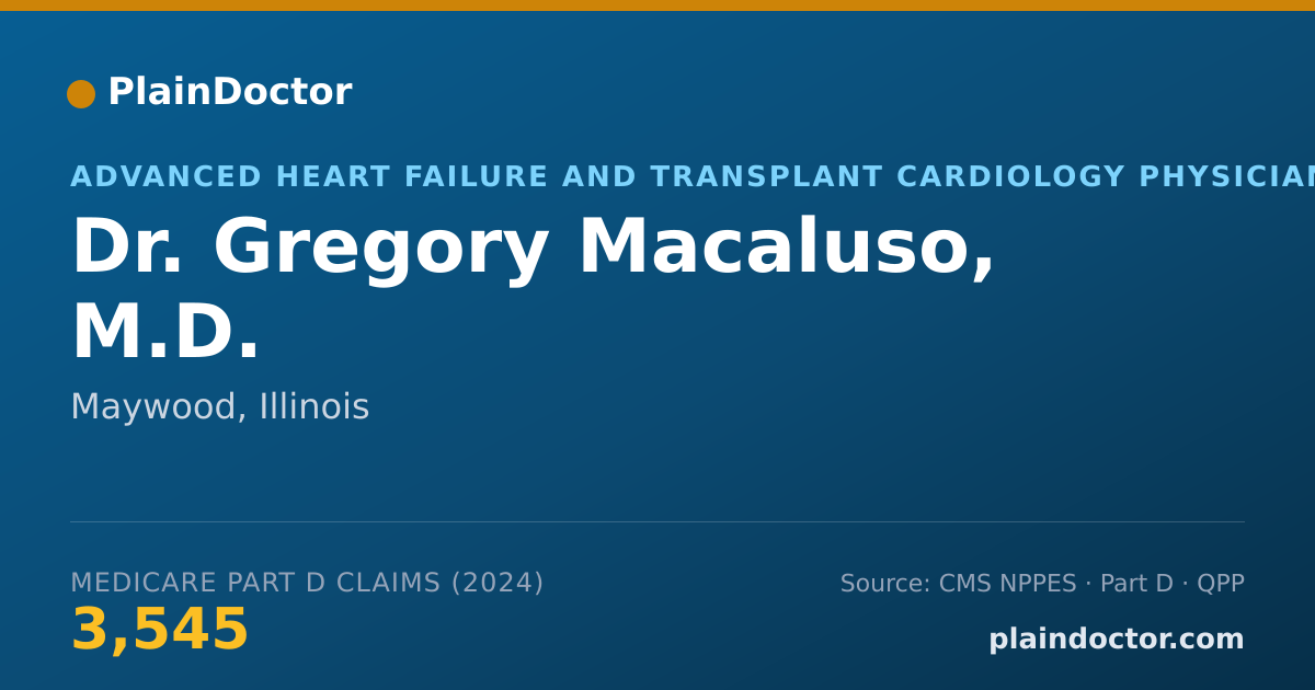 Shareable card for Gregory Macaluso, M.D. - Cardiovascular Disease Physician, Maywood, IL