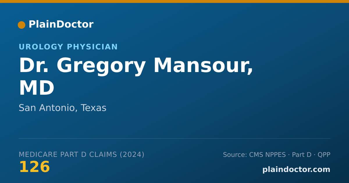 Shareable card for Gregory Mansour, MD - Student in an Organized Health Care Education/Training Program, San Antonio, TX