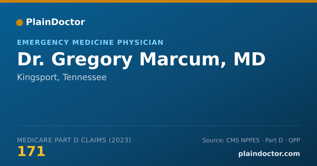 Shareable card for Gregory Marcum, MD - Emergency Medicine Physician, Kingsport, TN