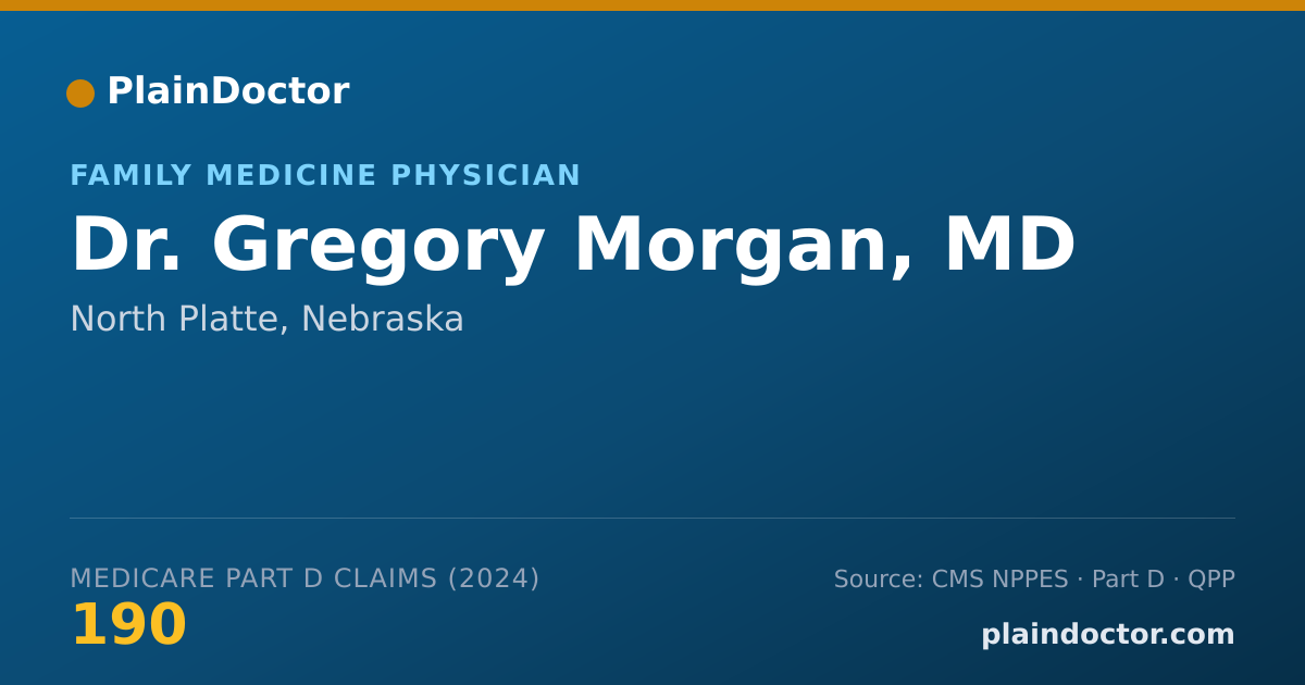 Shareable card for Gregory Morgan, MD - Family Medicine Physician, North Platte, NE