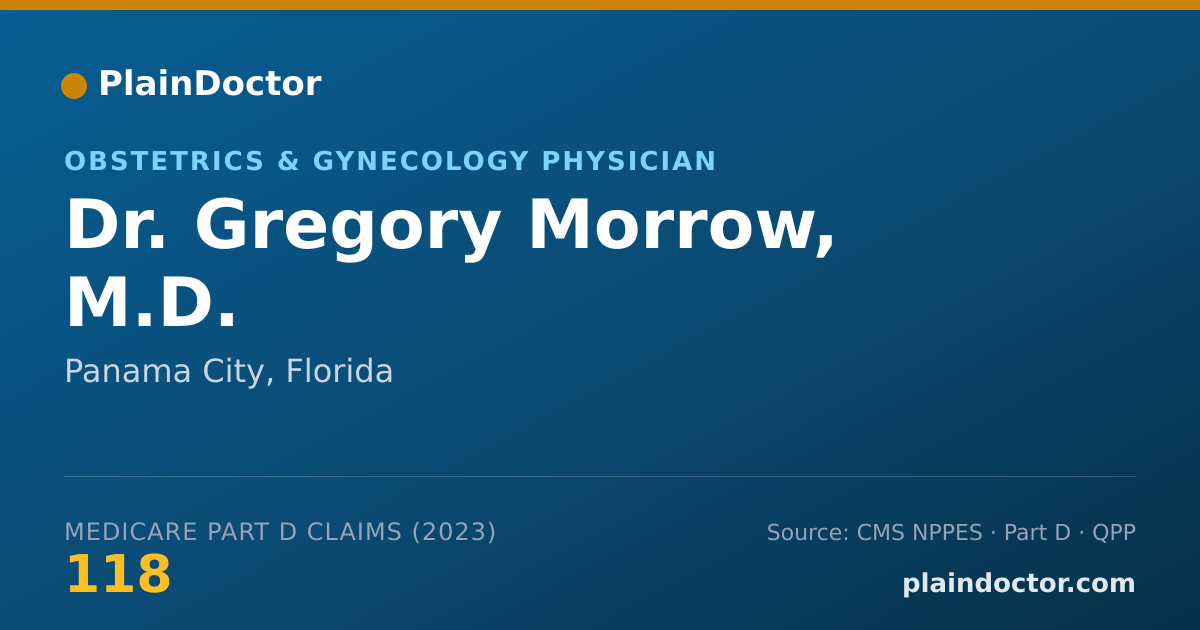 Shareable card for Gregory Morrow, M.D. - Obstetrics & Gynecology Physician, Panama City, FL