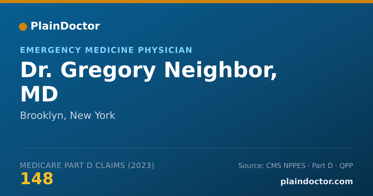 Shareable card for Gregory Neighbor, MD - Emergency Medicine Physician, Brooklyn, NY