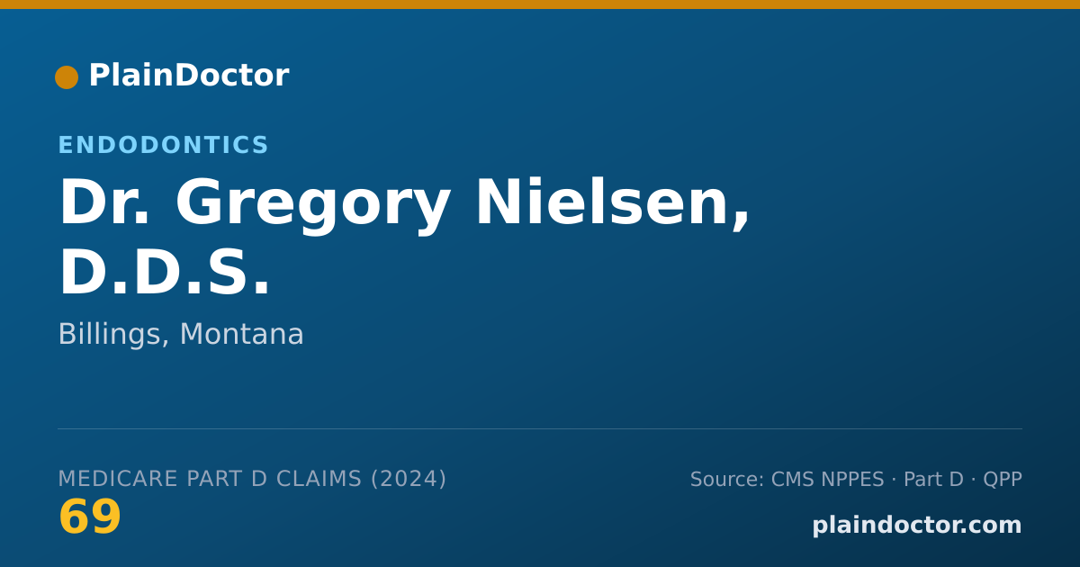 Shareable card for Gregory Nielsen, D.D.S. - Endodontics, Billings, MT