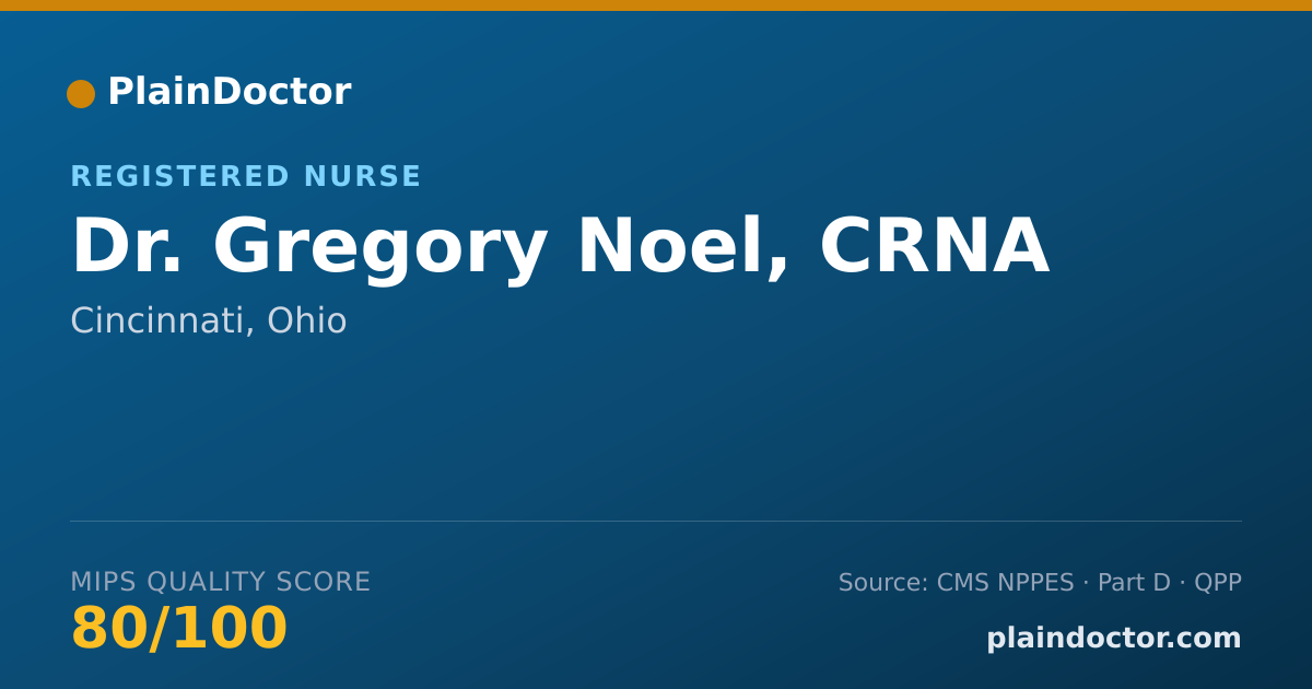Shareable card for Gregory Noel, CRNA - Registered Nurse, Cincinnati, OH