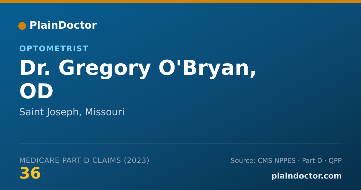 Shareable card for Gregory O'Bryan, OD - Optometrist, Saint Joseph, MO