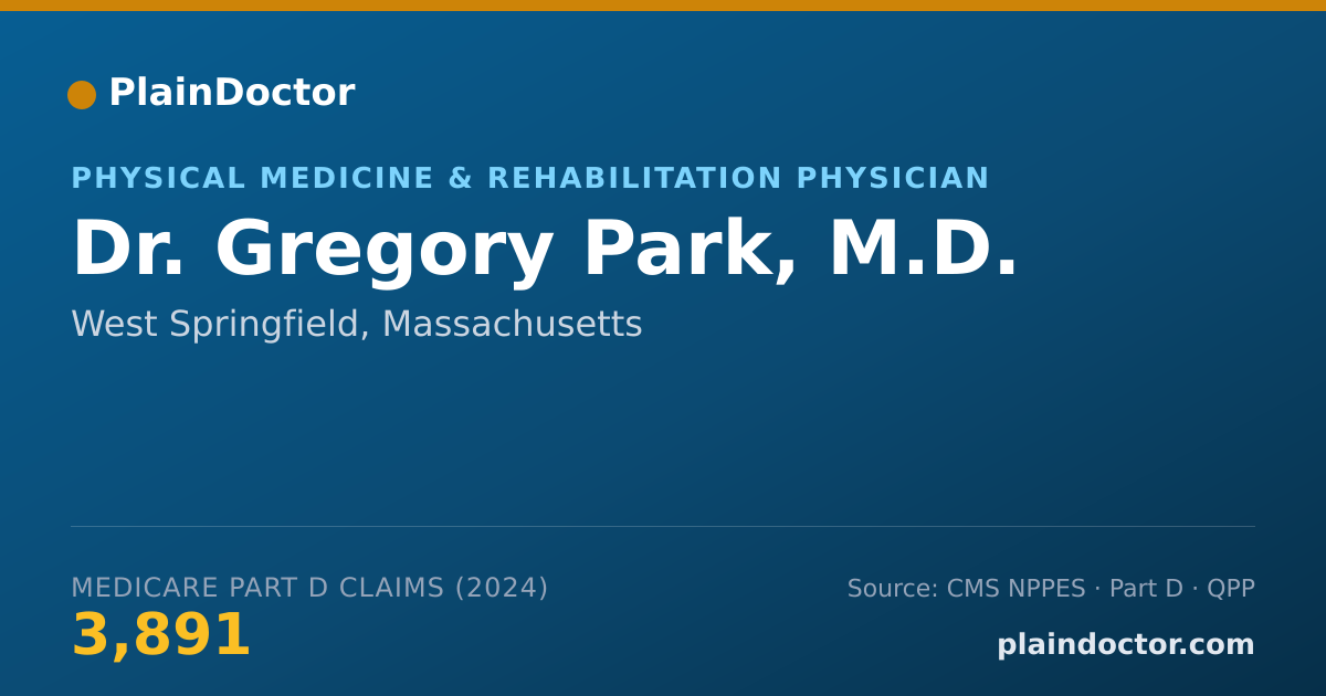 Shareable card for Gregory Park, M.D. - Physical Medicine & Rehabilitation Physician, West Springfield, MA