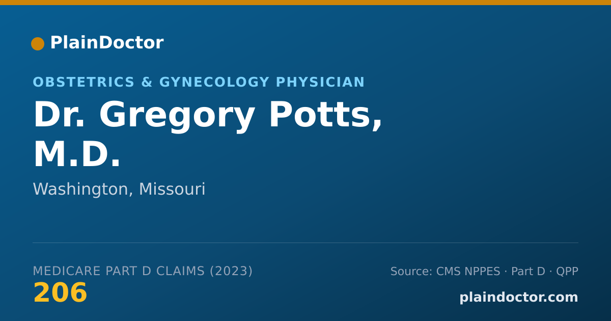 Shareable card for Gregory Potts, M.D. - Obstetrics & Gynecology Physician, Washington, MO