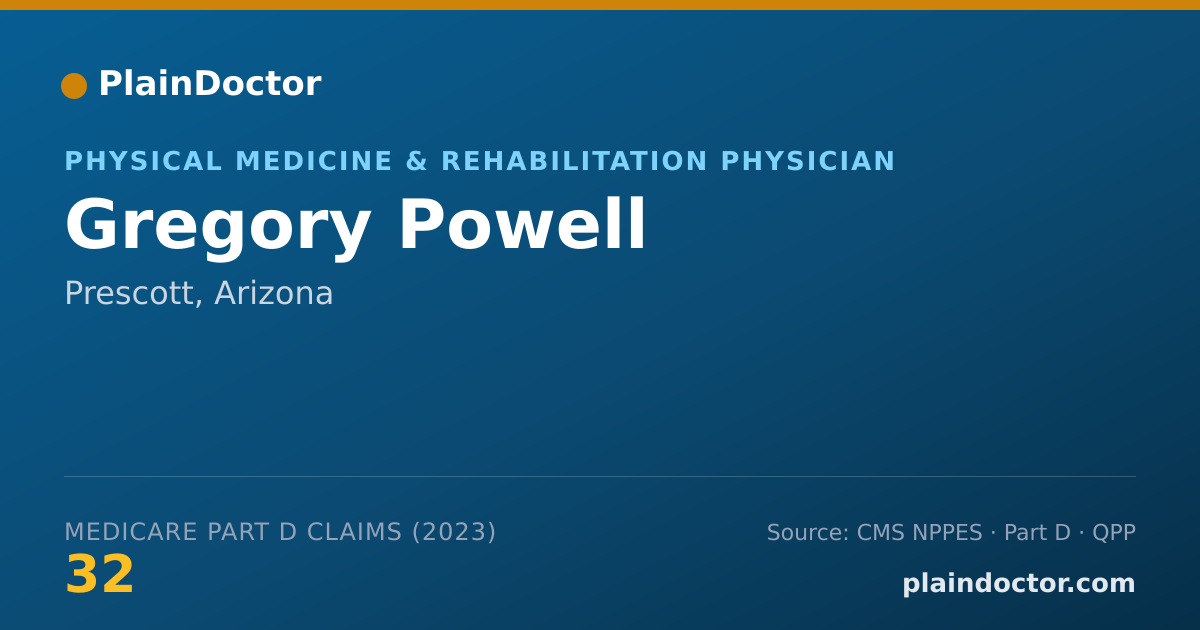 Shareable card for Gregory Powell - Physical Medicine & Rehabilitation Physician, Prescott, AZ