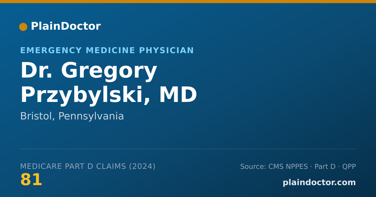 Shareable card for Gregory Przybylski, MD - Emergency Medicine Physician, Bristol, PA