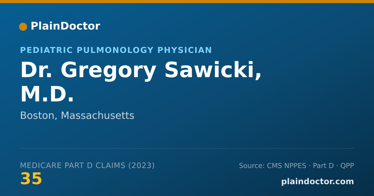 Shareable card for Gregory Sawicki, M.D. - Pediatric Pulmonology Physician, Boston, MA