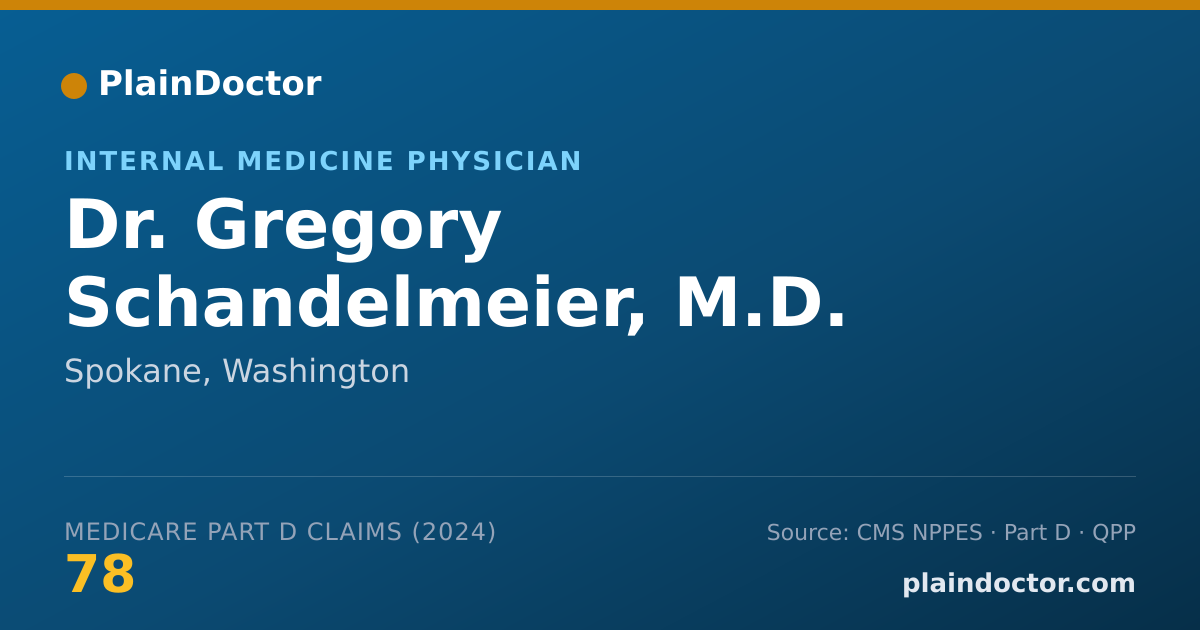 Shareable card for Gregory Schandelmeier, M.D. - Specialist, Spokane, WA