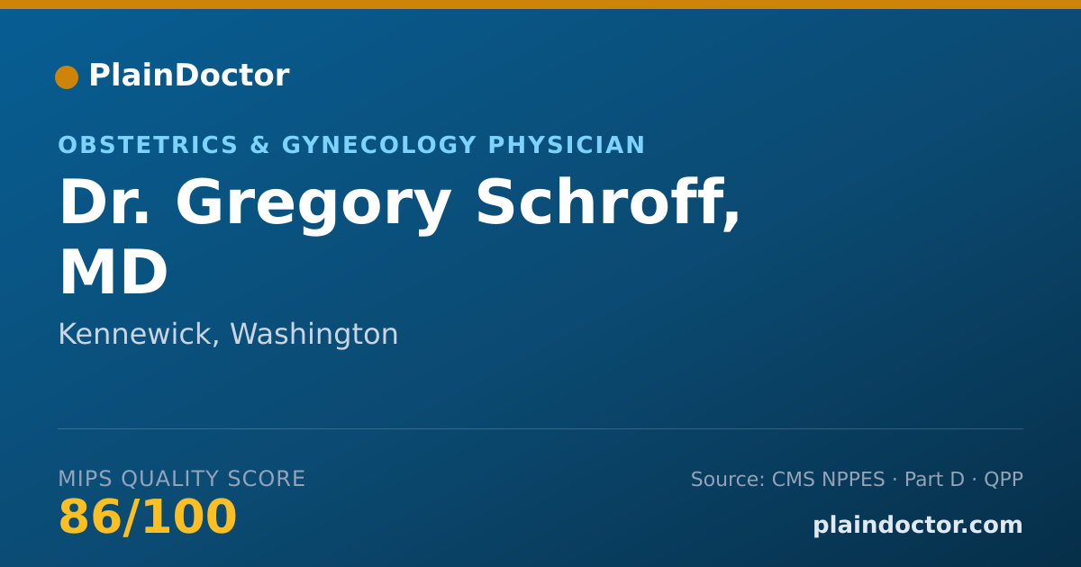 Shareable card for Gregory Schroff, MD - Obstetrics & Gynecology Physician, Kennewick, WA