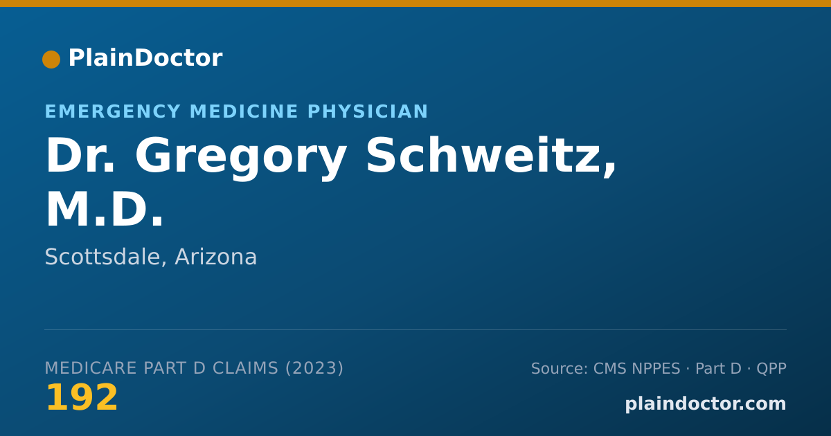 Shareable card for Gregory Schweitz, M.D. - Emergency Medicine Physician, Scottsdale, AZ