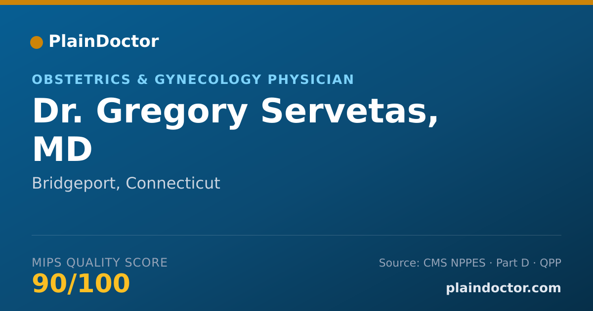 Shareable card for Gregory Servetas, MD - Obstetrics & Gynecology Physician, Bridgeport, CT