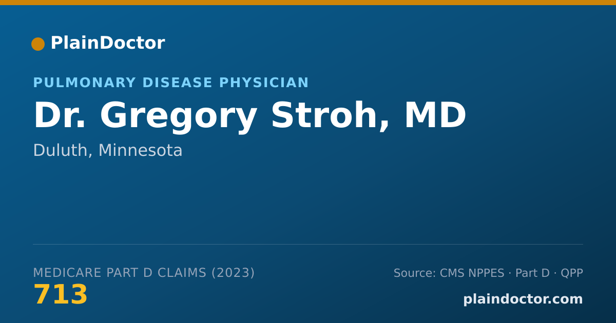 Shareable card for Gregory Stroh, MD - Pulmonary Disease Physician, Duluth, MN