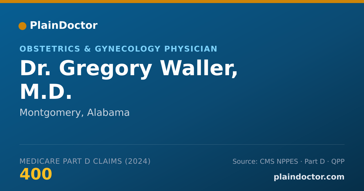 Shareable card for Gregory Waller, M.D. - Obstetrics & Gynecology Physician, Montgomery, AL