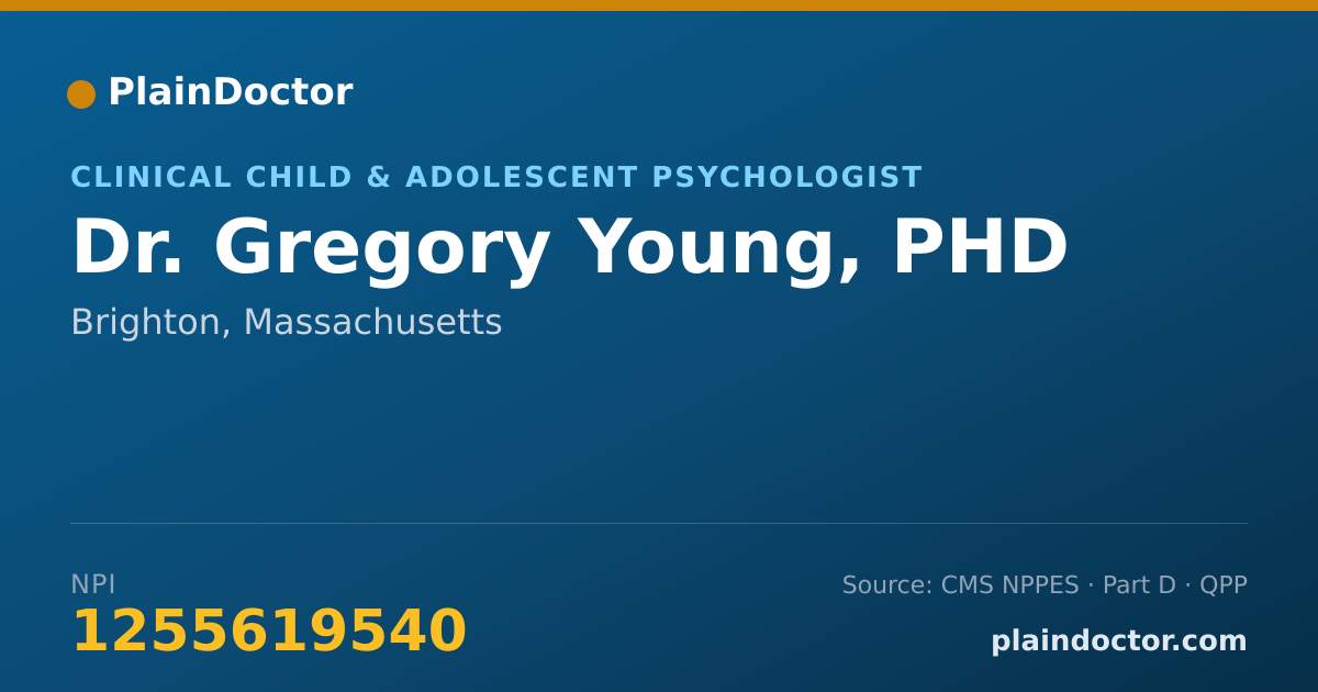 Shareable card for Gregory Young, PHD - Clinical Child & Adolescent Psychologist, Brighton, MA