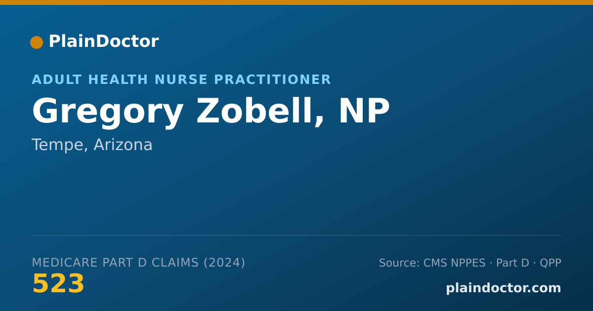 Shareable card for Gregory Zobell, NP - Adult Health Nurse Practitioner, Tempe, AZ