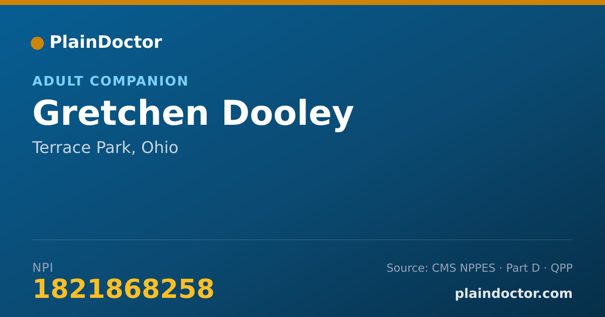 Shareable card for Gretchen Dooley - Adult Companion, Terrace Park, OH