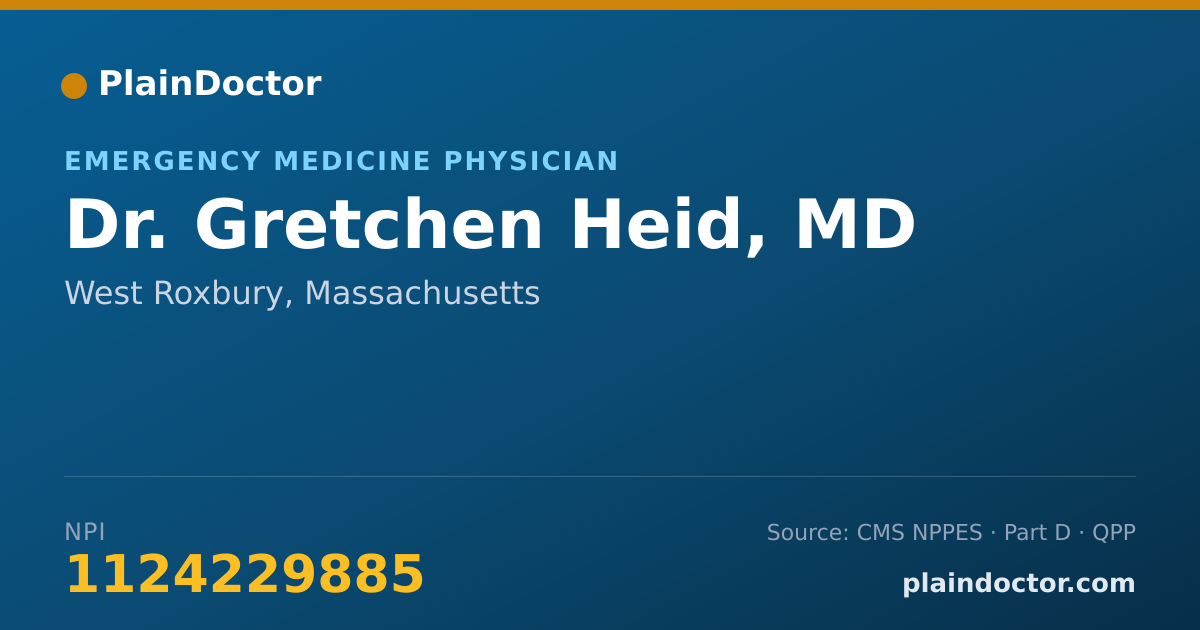 Shareable card for Gretchen Heid, MD - Emergency Medicine Physician, West Roxbury, MA