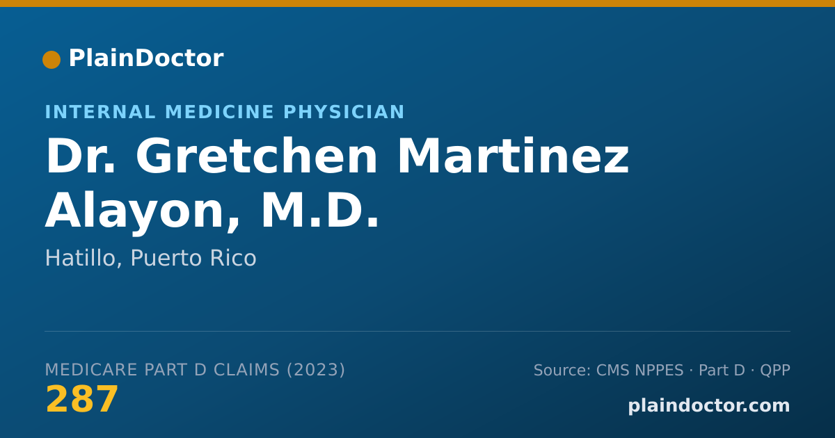 Shareable card for Gretchen Martinez Alayon, M.D. - Internal Medicine Physician, Hatillo, PR