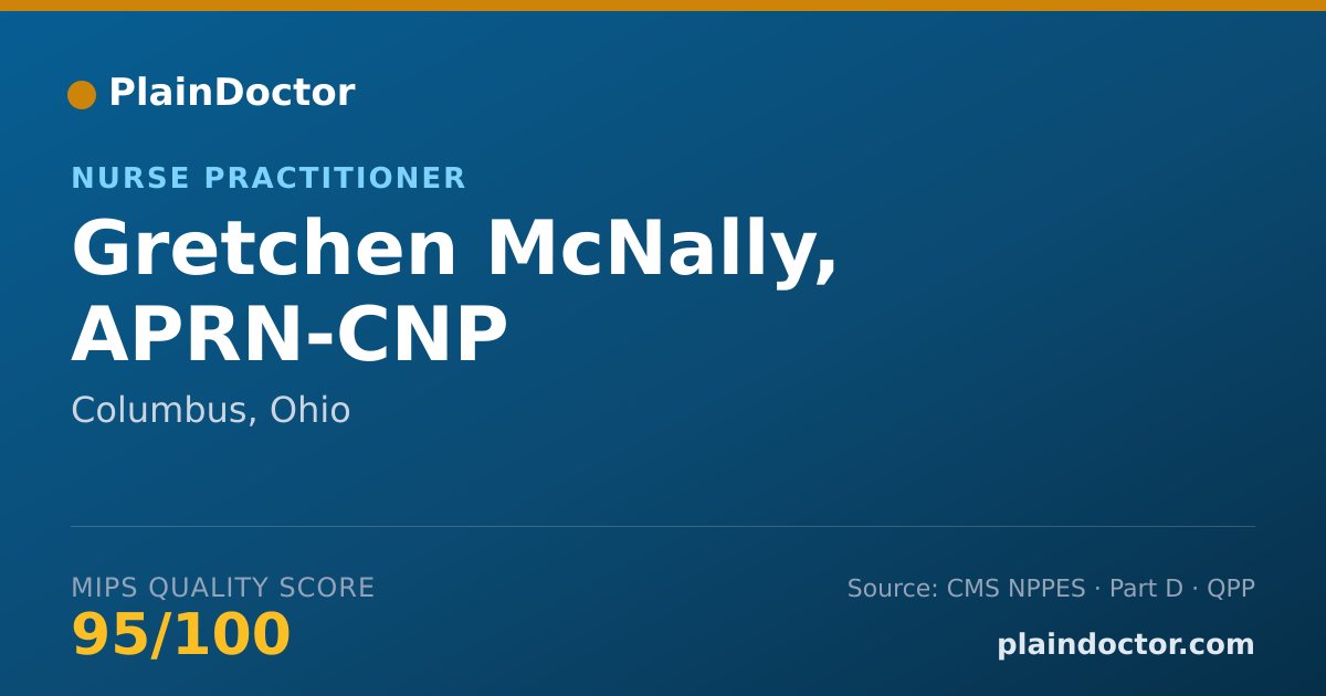 Shareable card for Gretchen McNally, APRN-CNP - Nurse Practitioner, Columbus, OH