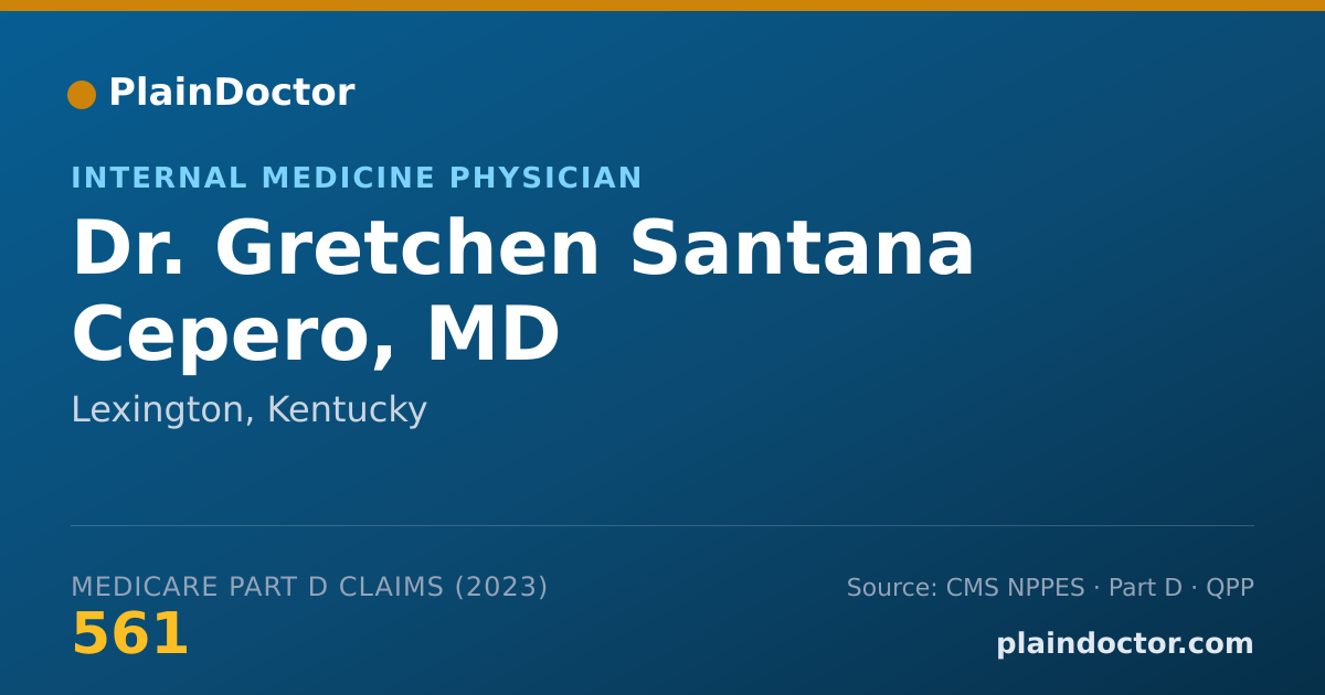 Shareable card for Gretchen Santana Cepero, MD - Internal Medicine Physician, Lexington, KY