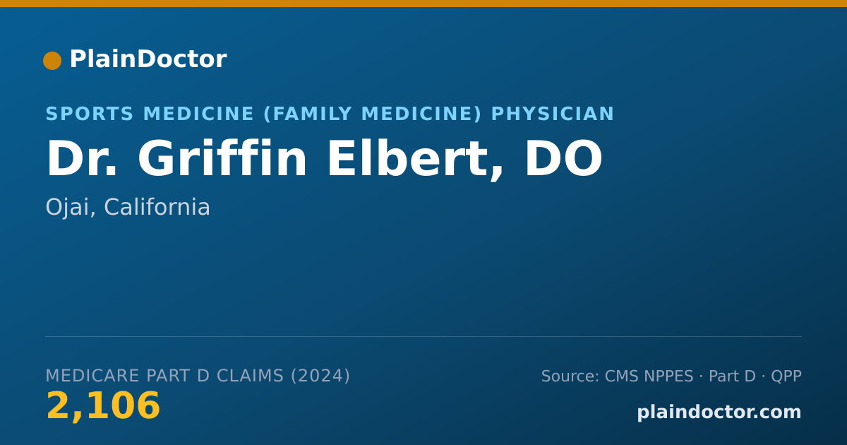 Shareable card for Griffin Elbert, DO - Sports Medicine (Family Medicine) Physician, Ojai, CA