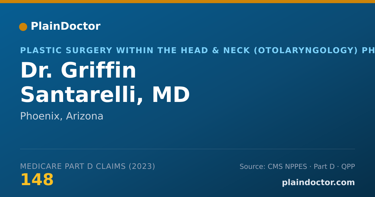 Shareable card for Griffin Santarelli, MD - Plastic Surgery within the Head & Neck (Otolaryngology) Physician, Phoenix, AZ