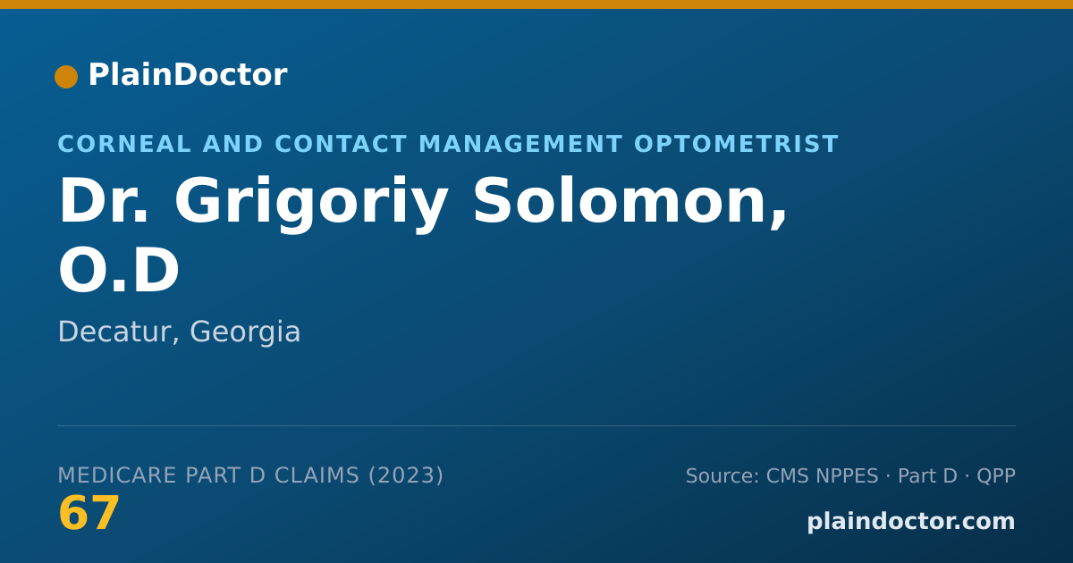 Shareable card for Grigoriy Solomon, O.D - Corneal and Contact Management Optometrist, Decatur, GA