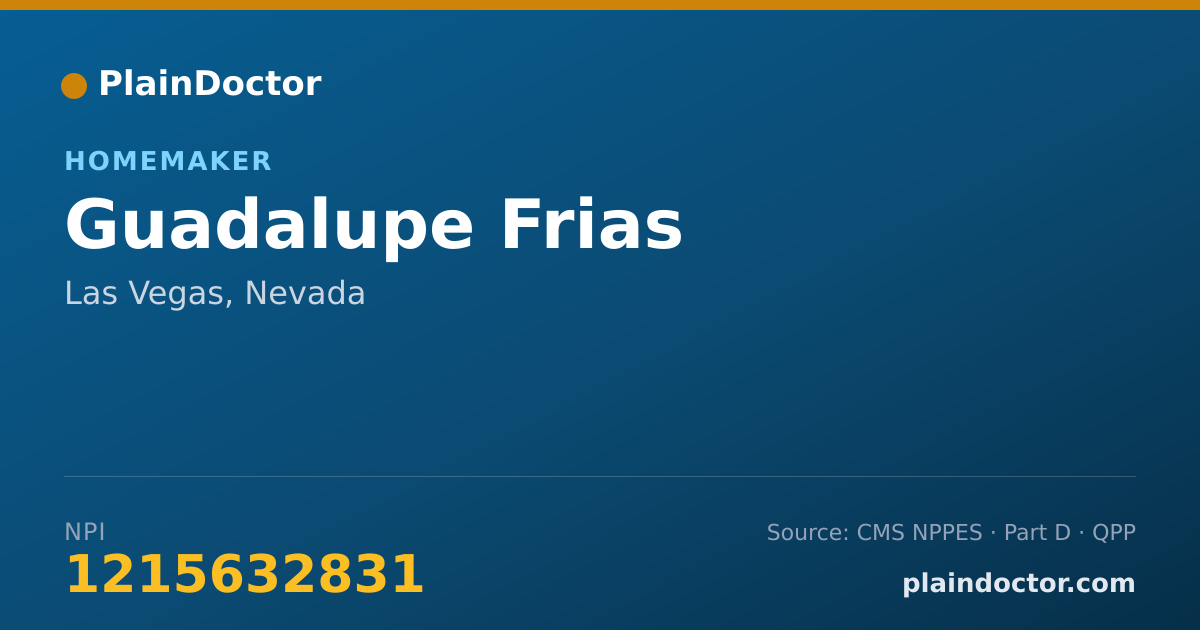 Shareable card for Guadalupe Frias - Homemaker, Las Vegas, NV