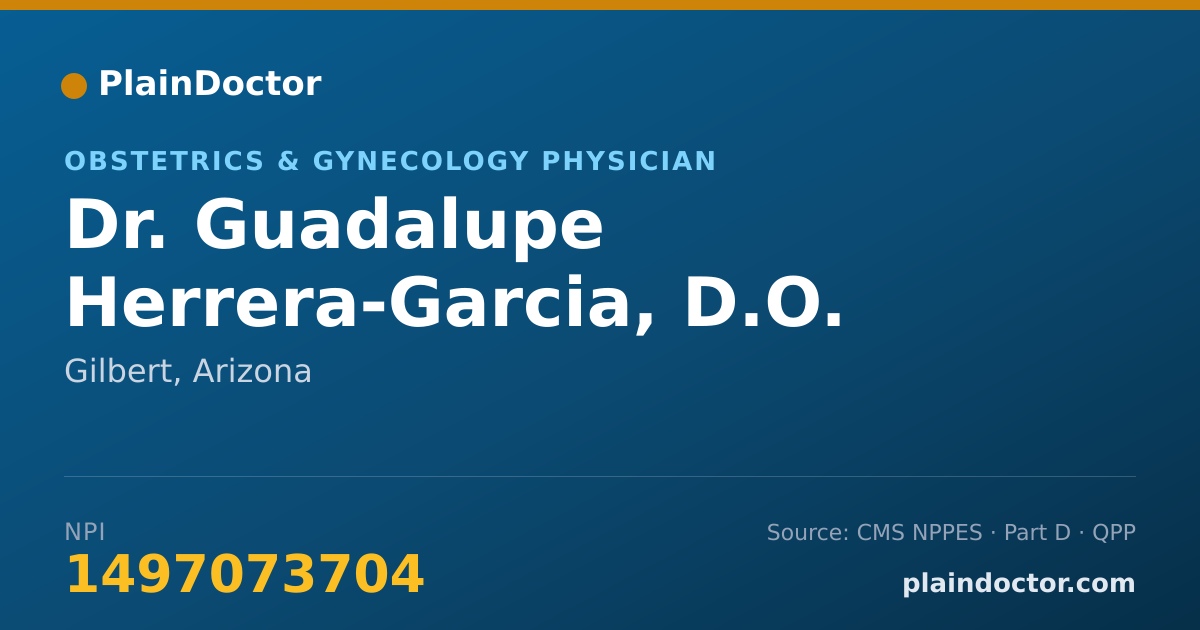 Shareable card for Guadalupe Herrera-Garcia, D.O. - Obstetrics & Gynecology Physician, Gilbert, AZ