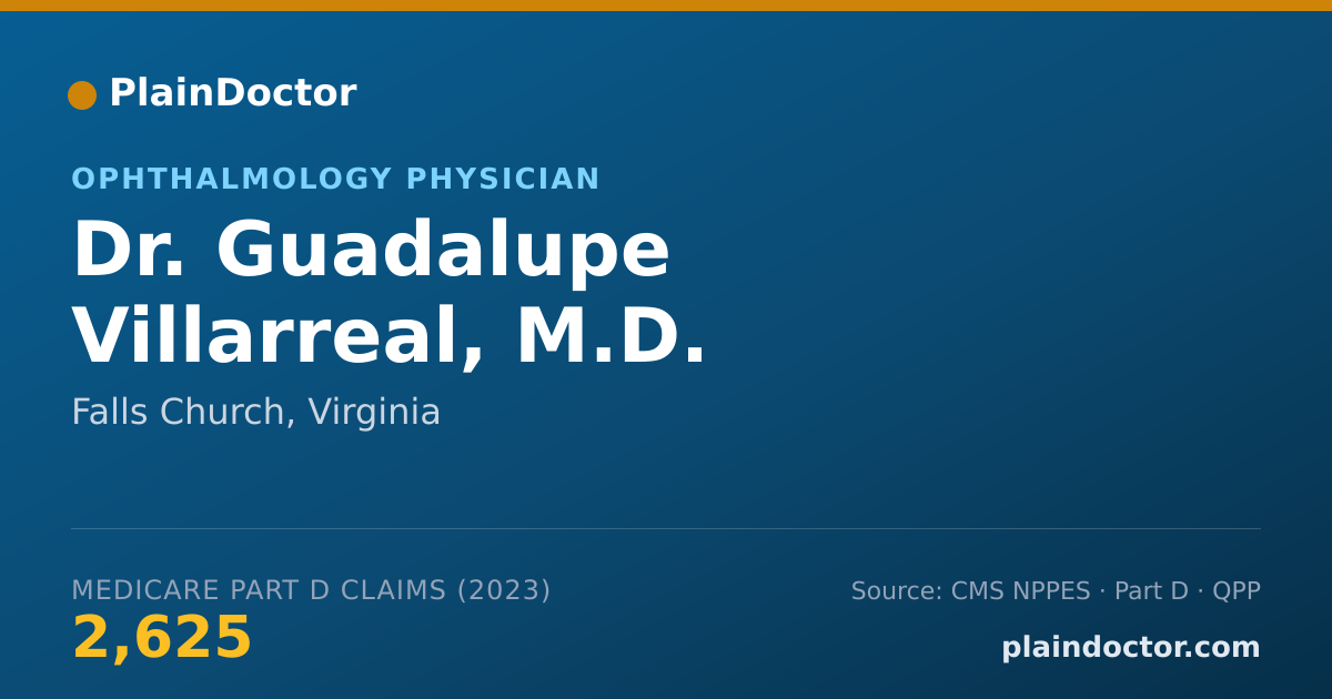 Shareable card for Guadalupe Villarreal, M.D. - Ophthalmology Physician, Falls Church, VA