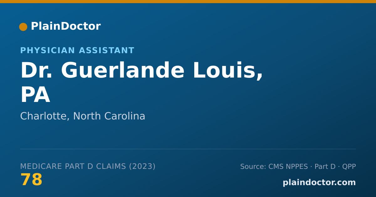 Shareable card for Guerlande Louis, PA - Physician Assistant, Charlotte, NC