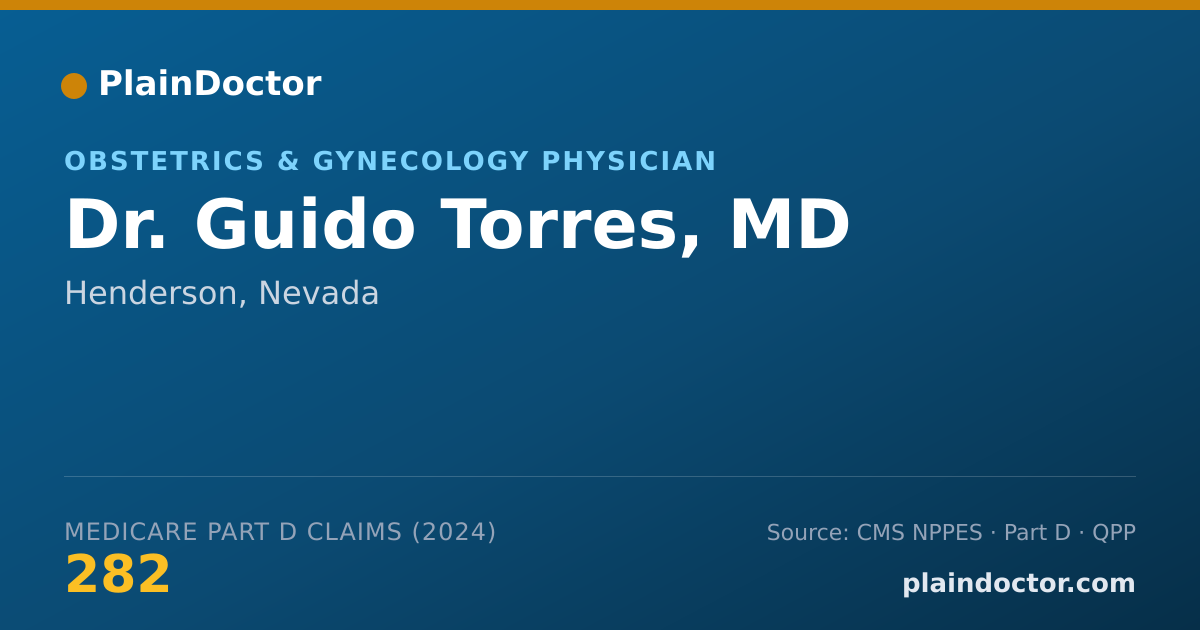 Shareable card for Guido Torres, MD - Obstetrics & Gynecology Physician, Henderson, NV