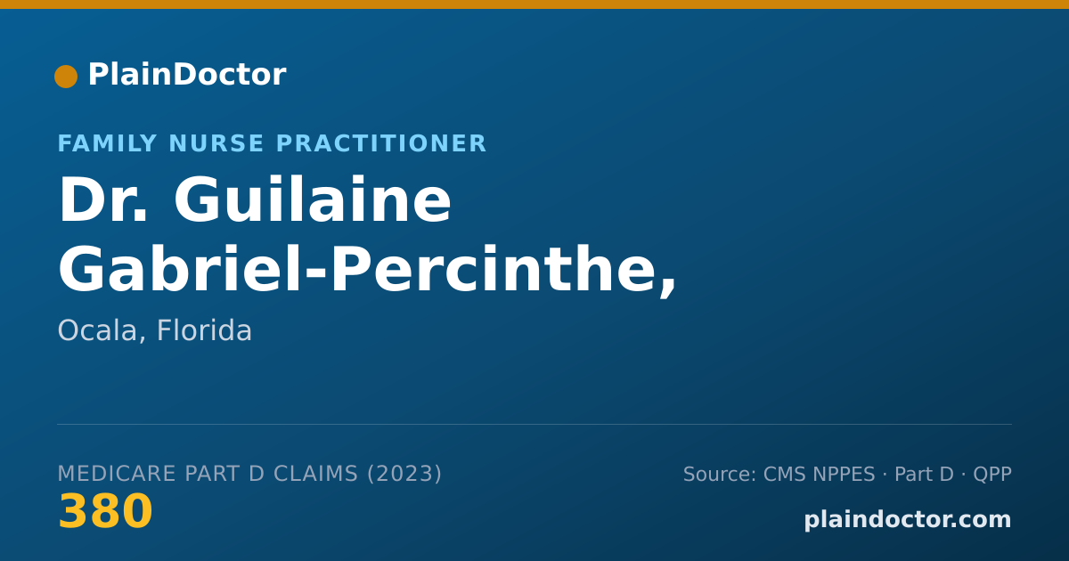 Shareable card for Guilaine Gabriel-Percinthe, ARNP - Family Nurse Practitioner, Ocala, FL