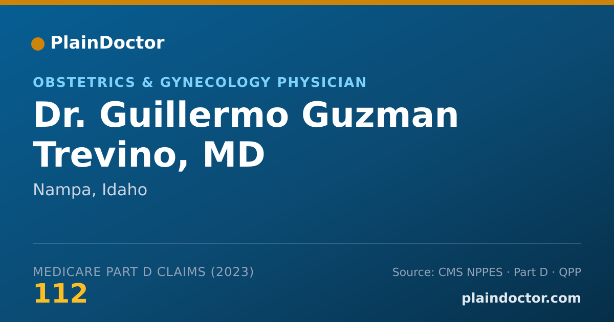 Shareable card for Guillermo Guzman Trevino, MD - Obstetrics & Gynecology Physician, Nampa, ID