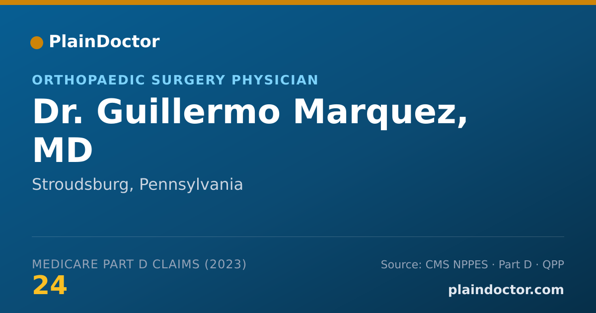Shareable card for Guillermo Marquez, MD - Orthopaedic Surgery Physician, Stroudsburg, PA