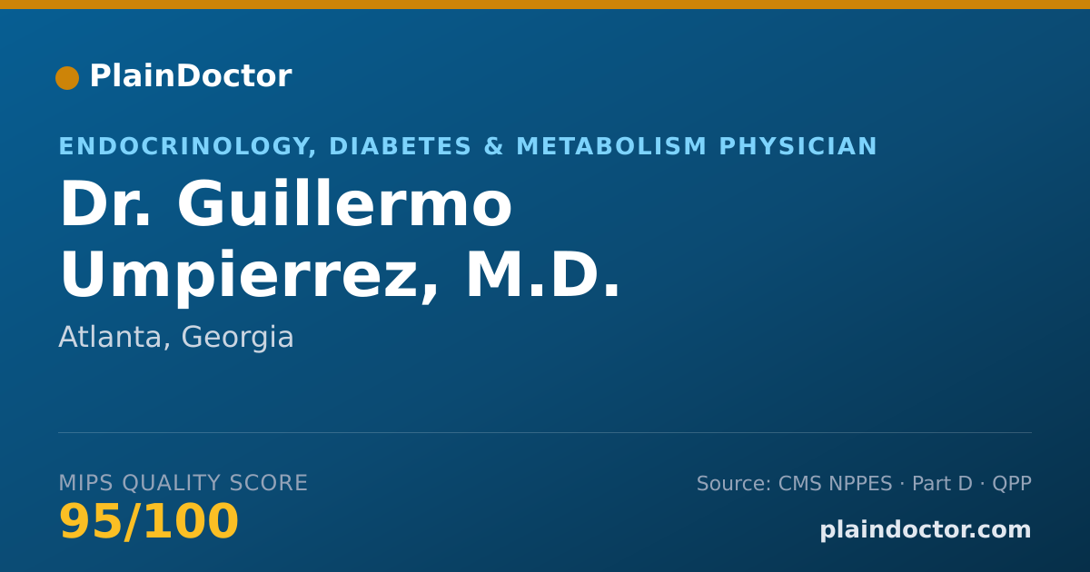 Shareable card for Guillermo Umpierrez, M.D. - Endocrinology, Diabetes & Metabolism Physician, Atlanta, GA