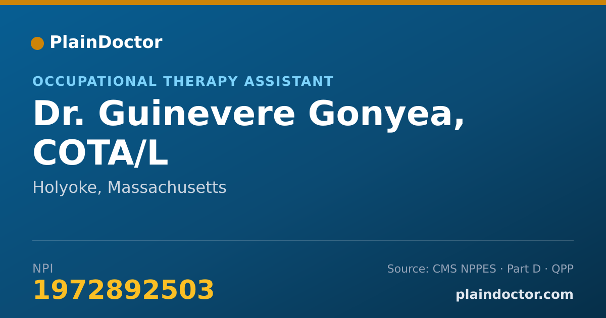 Shareable card for Guinevere Gonyea, COTA/L - Occupational Therapy Assistant, Holyoke, MA
