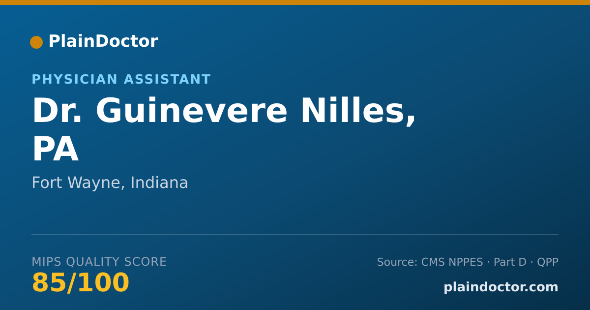 Shareable card for Guinevere Nilles, PA - Physician Assistant, Fort Wayne, IN