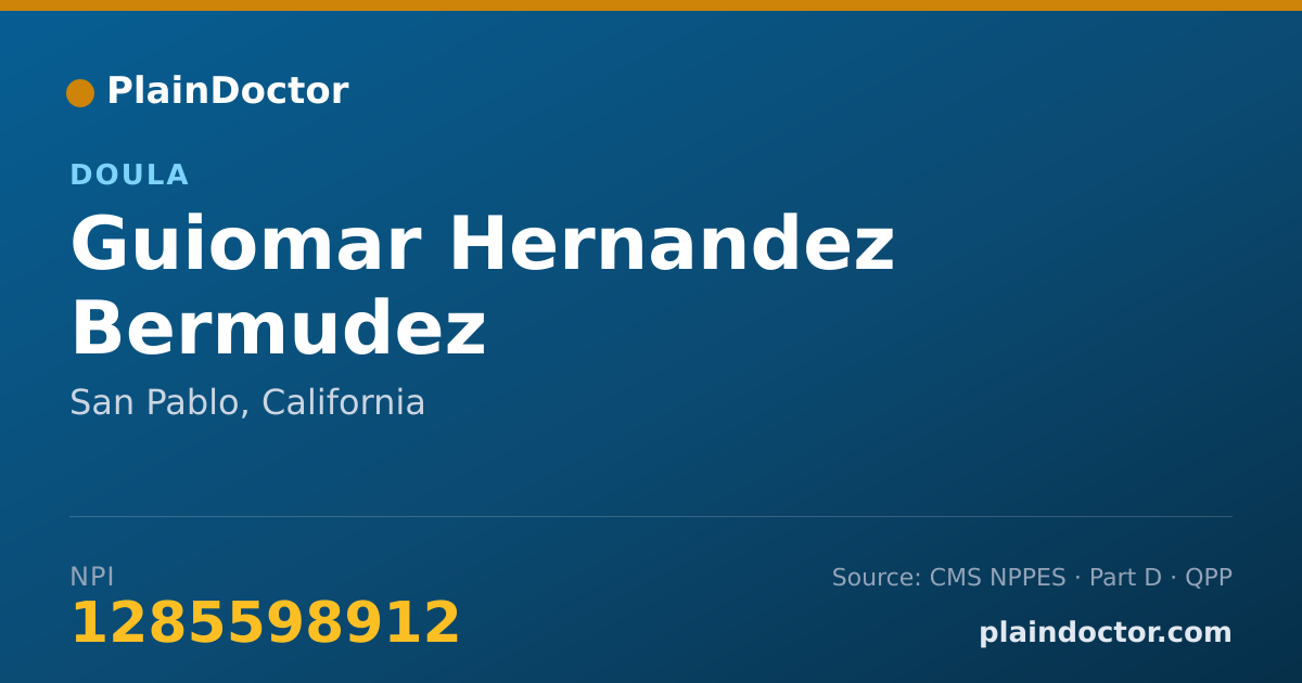 Shareable card for Guiomar Hernandez Bermudez - Doula, San Pablo, CA