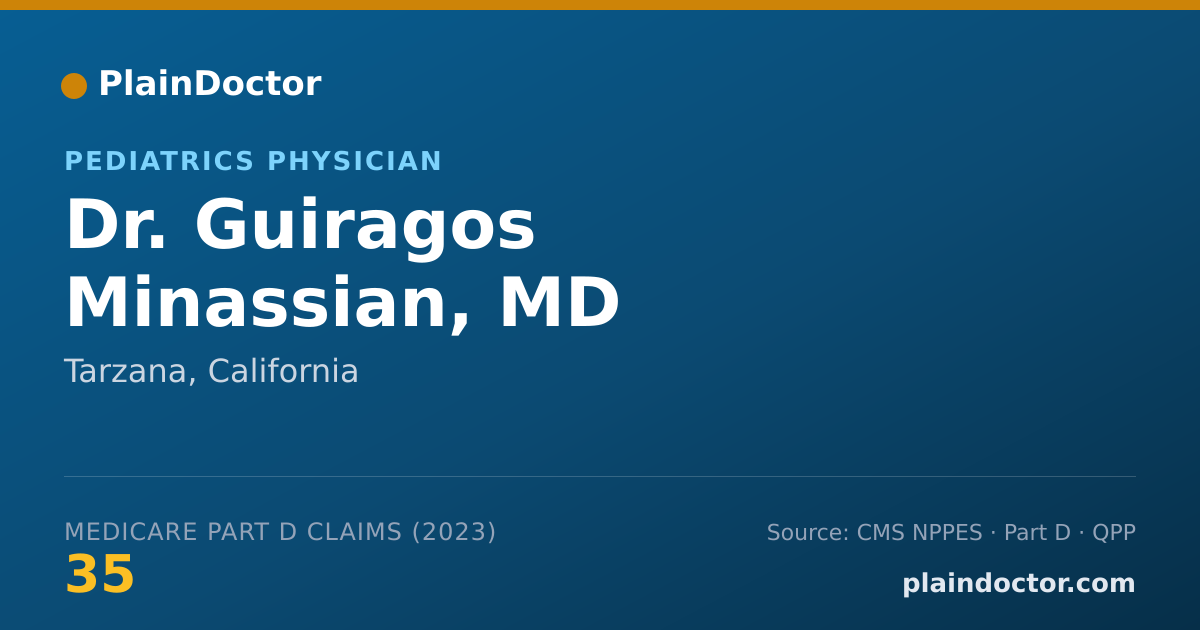 Shareable card for Guiragos Minassian, MD - Pediatrics Physician, Tarzana, CA