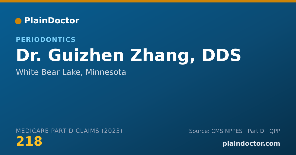 Shareable card for Guizhen Zhang, DDS - Periodontics, White Bear Lake, MN