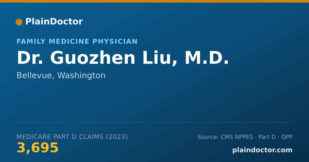 Shareable card for Guozhen Liu, M.D. - Family Medicine Physician, Bellevue, WA