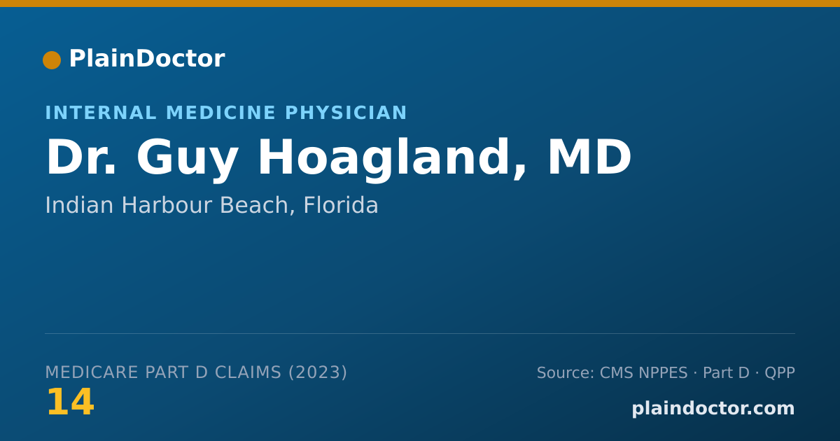 Shareable card for Guy Hoagland, MD - Internal Medicine Physician, Indian Harbour Beach, FL