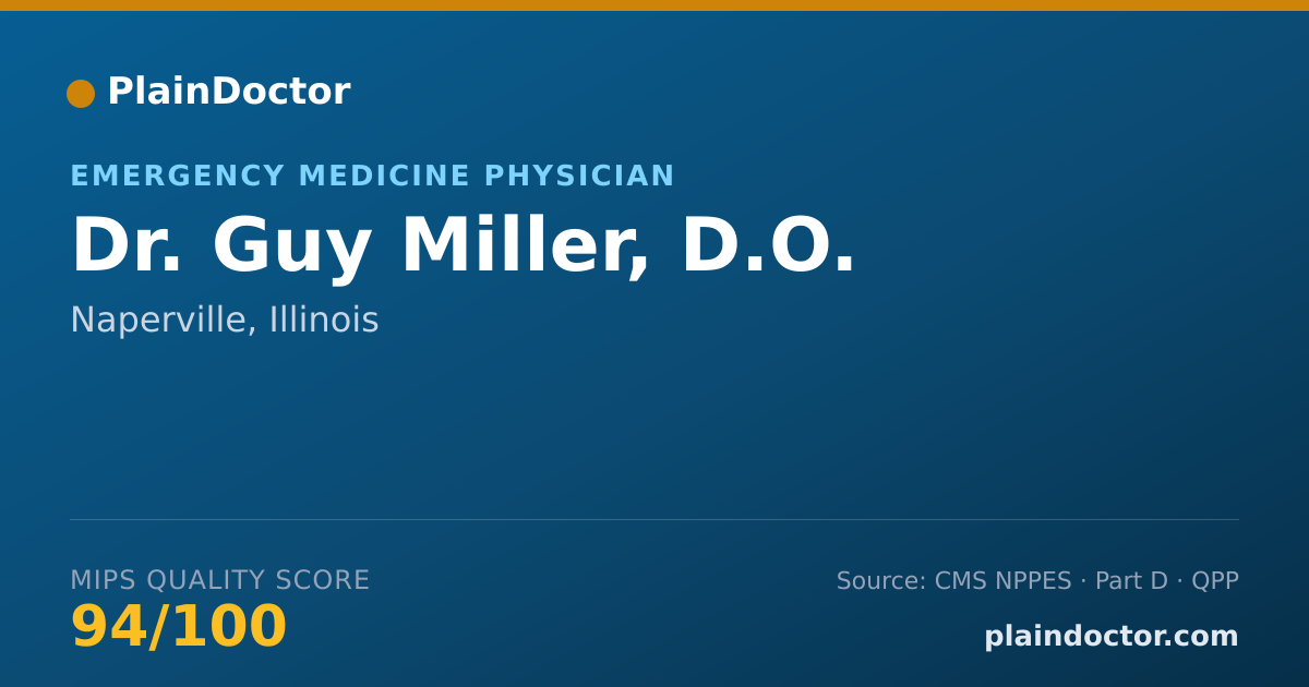 Shareable card for Guy Miller, D.O. - Emergency Medicine Physician, Naperville, IL