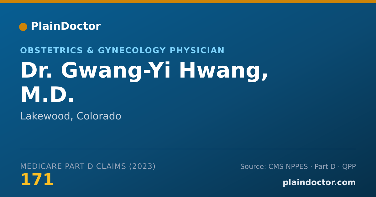 Shareable card for Gwang-Yi Hwang, M.D. - Obstetrics & Gynecology Physician, Lakewood, CO