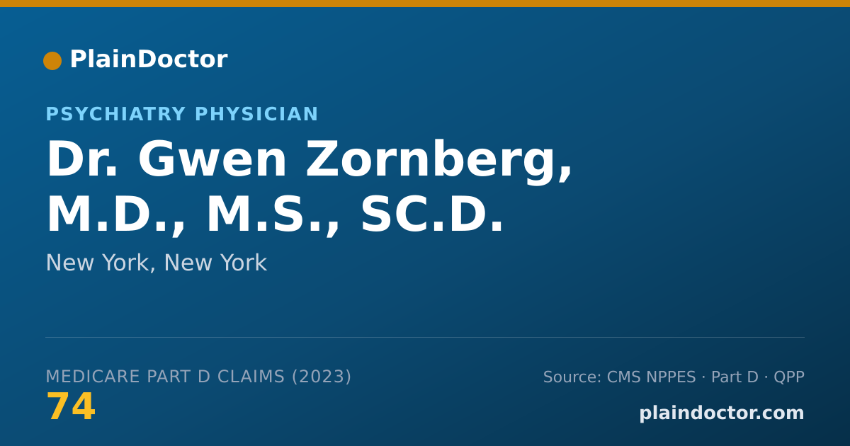 Shareable card for Gwen Zornberg, M.D., M.S., SC.D. - Psychiatry Physician, New York, NY